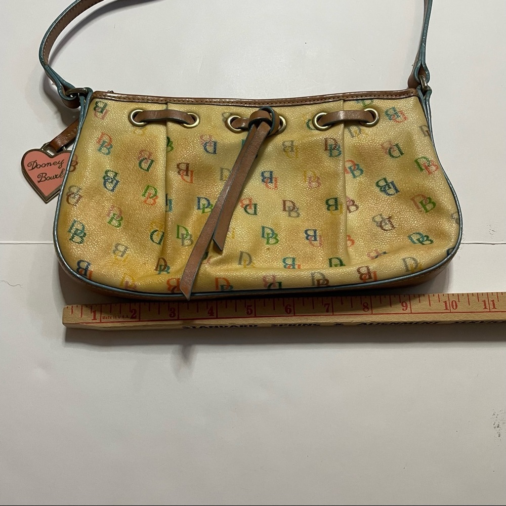 Dooney & Bourke Monogram Insignia Shoulder Bag Purse Authentic Designer Colorful - Picture 10 of 12